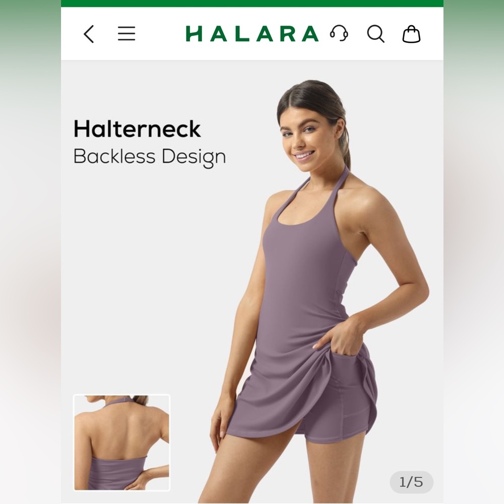 Halara halterneck exercise dress